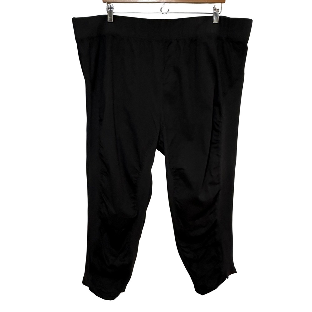 XCVI Jet Setter Cropped Pants Women 3X Black Cotton Blend Stretch Casual 20987